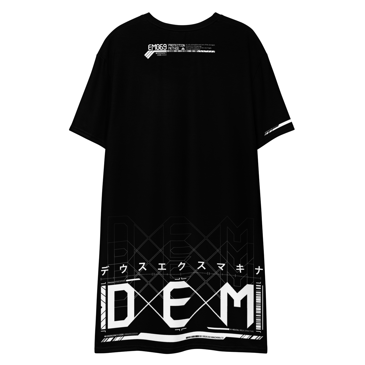 DEUS EX MACHINE  [ unisex / full print over size long T-shirt ]