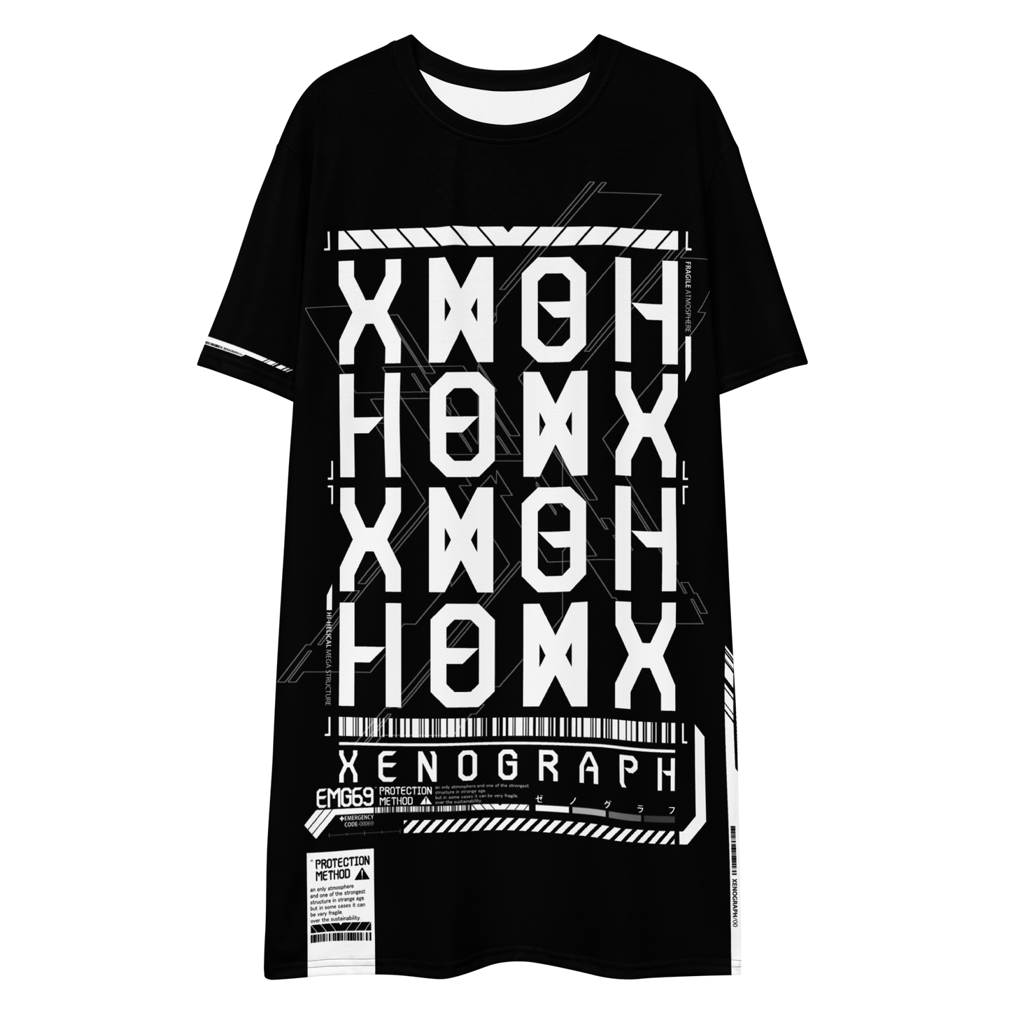 XENOGRAPH ver.1.5 [ unisex / full print over size long T-shirt ]
